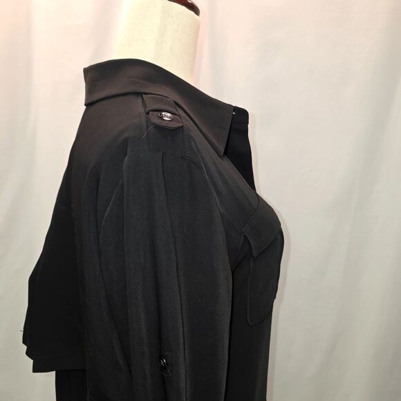 White House Black Market Black Utility Shirt Dress | Size 4 - Picture 4 of 12